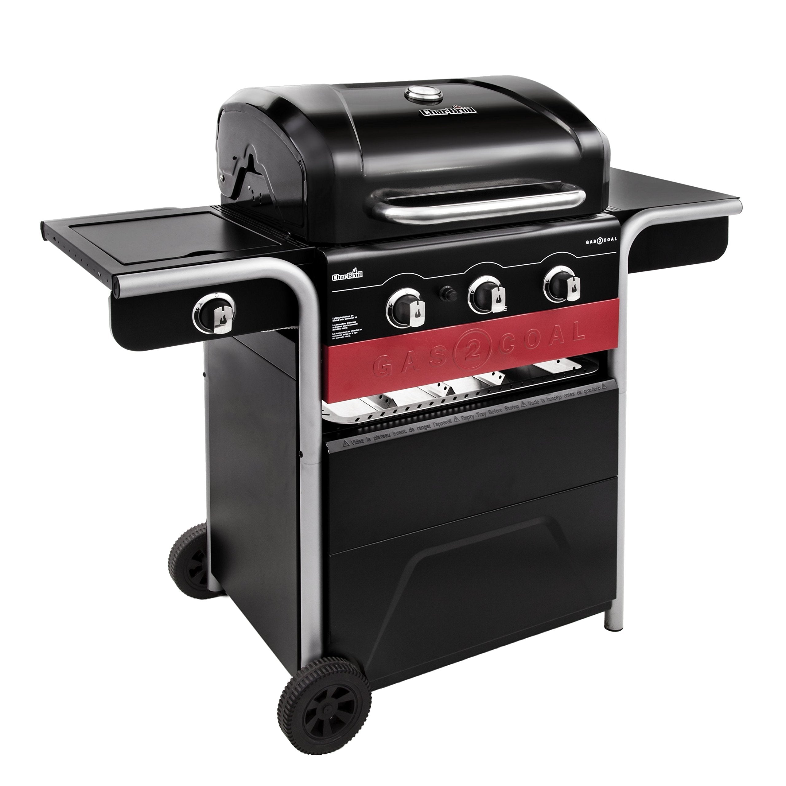 Char-Broil Gas2Coal 440 Hybrid Grill Gas Barbecue, Black