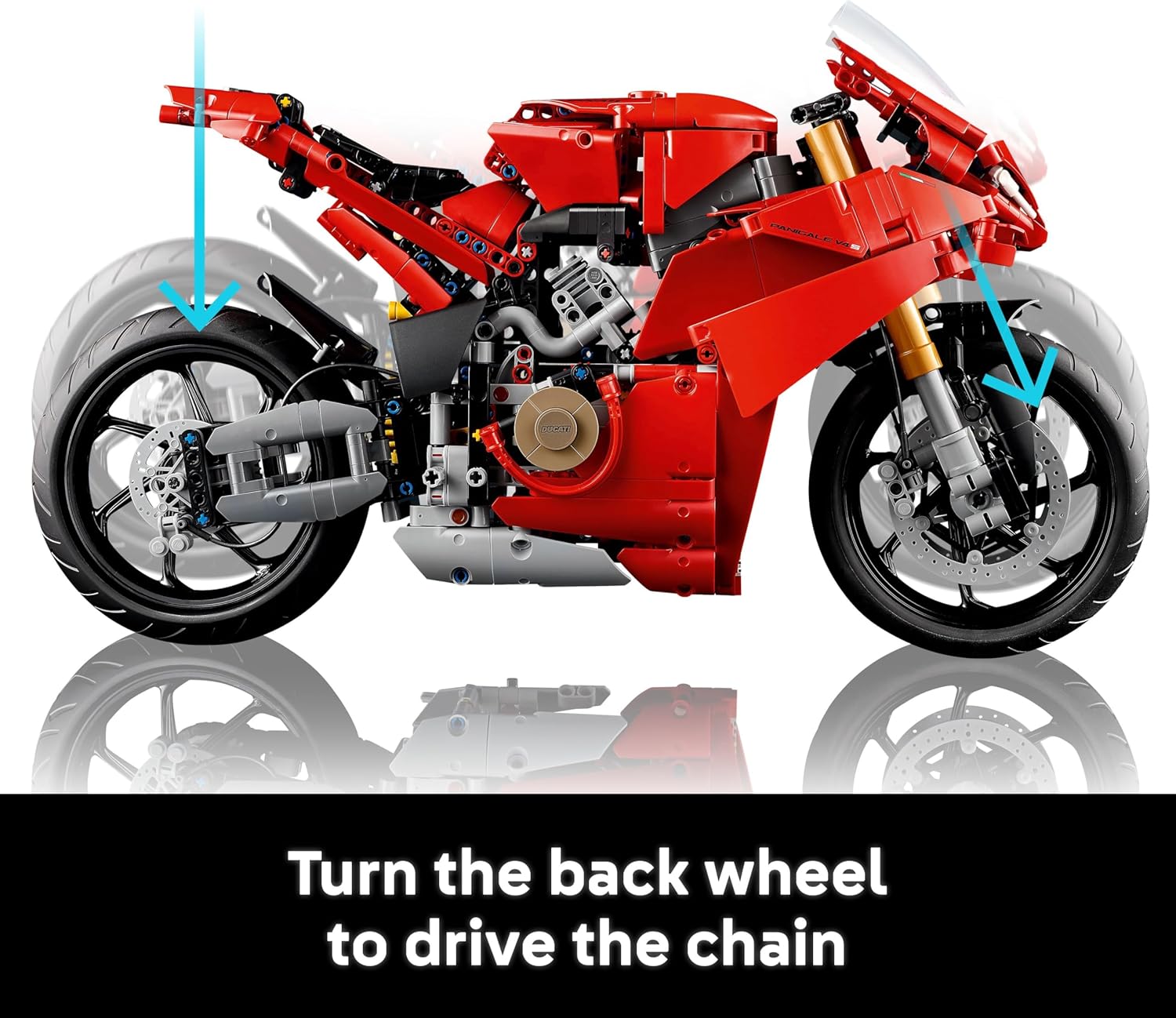 LEGO Technic Ducati Panigale V4 S Motorcycle Model - Building Sets for Adults, Men & Women Aged 18+ - Gifts for Motorbike Fans - 42202