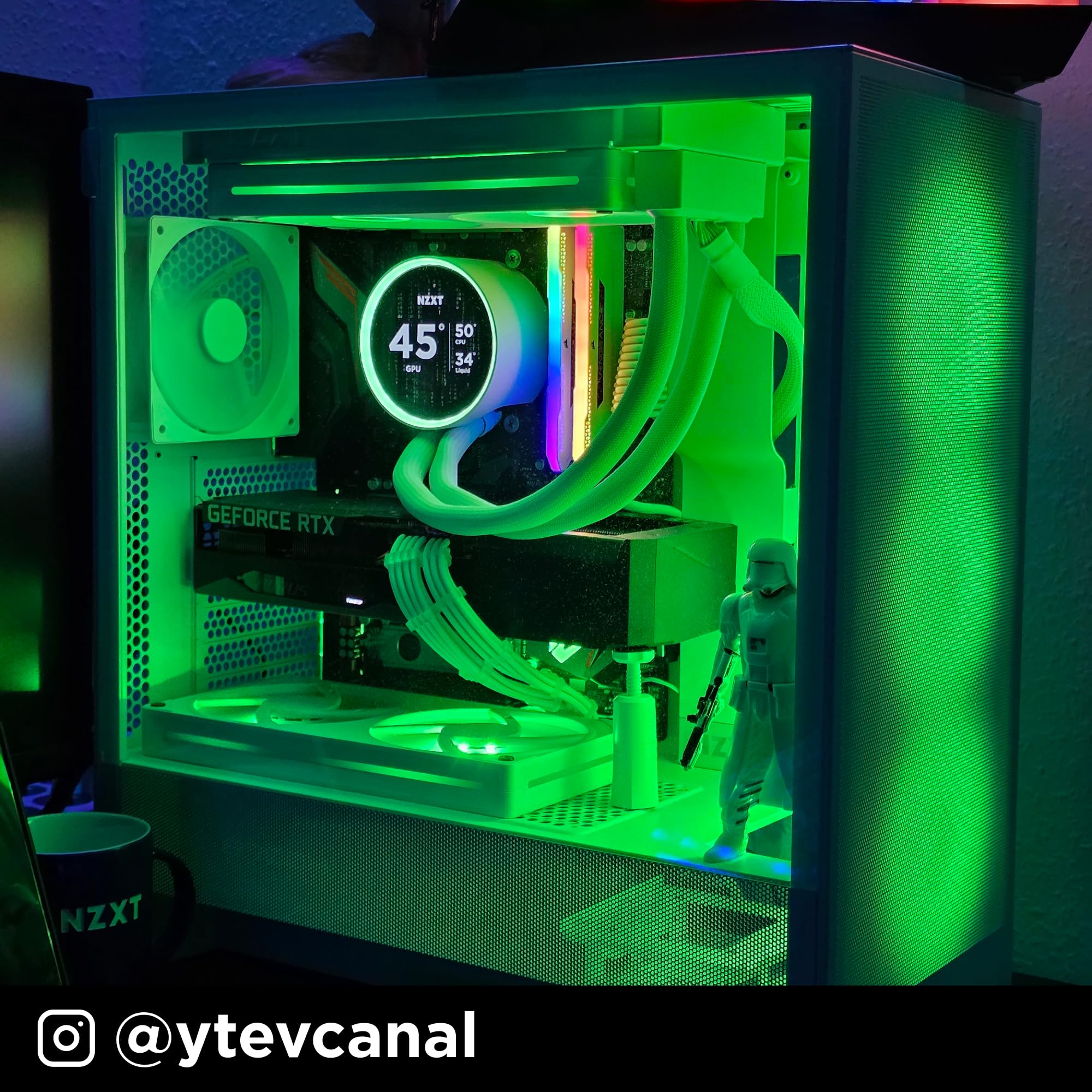 NZXT H5 Flow RGB - Compact ATX Mid-Tower PC Gaming Case - High Airflow - F360 RGB Core (CV) Included - 360mm Front & 240mm Top Radiator Support - Cable Management - Tempered Glass - White