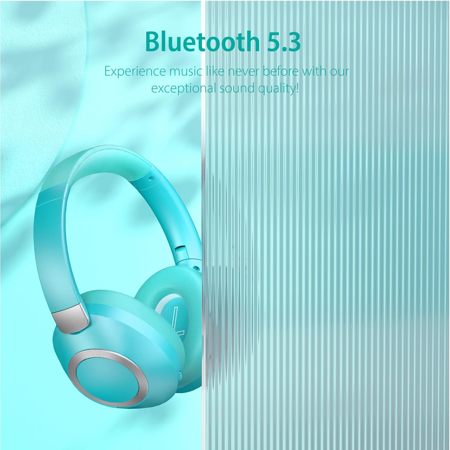 Active Noise Cancelling Wireless Headphones, 100H Playtime with Microphone, Over- Ear Bluetooth Headphones with Deep Bass,Fast Charging for Travel,Office,Home