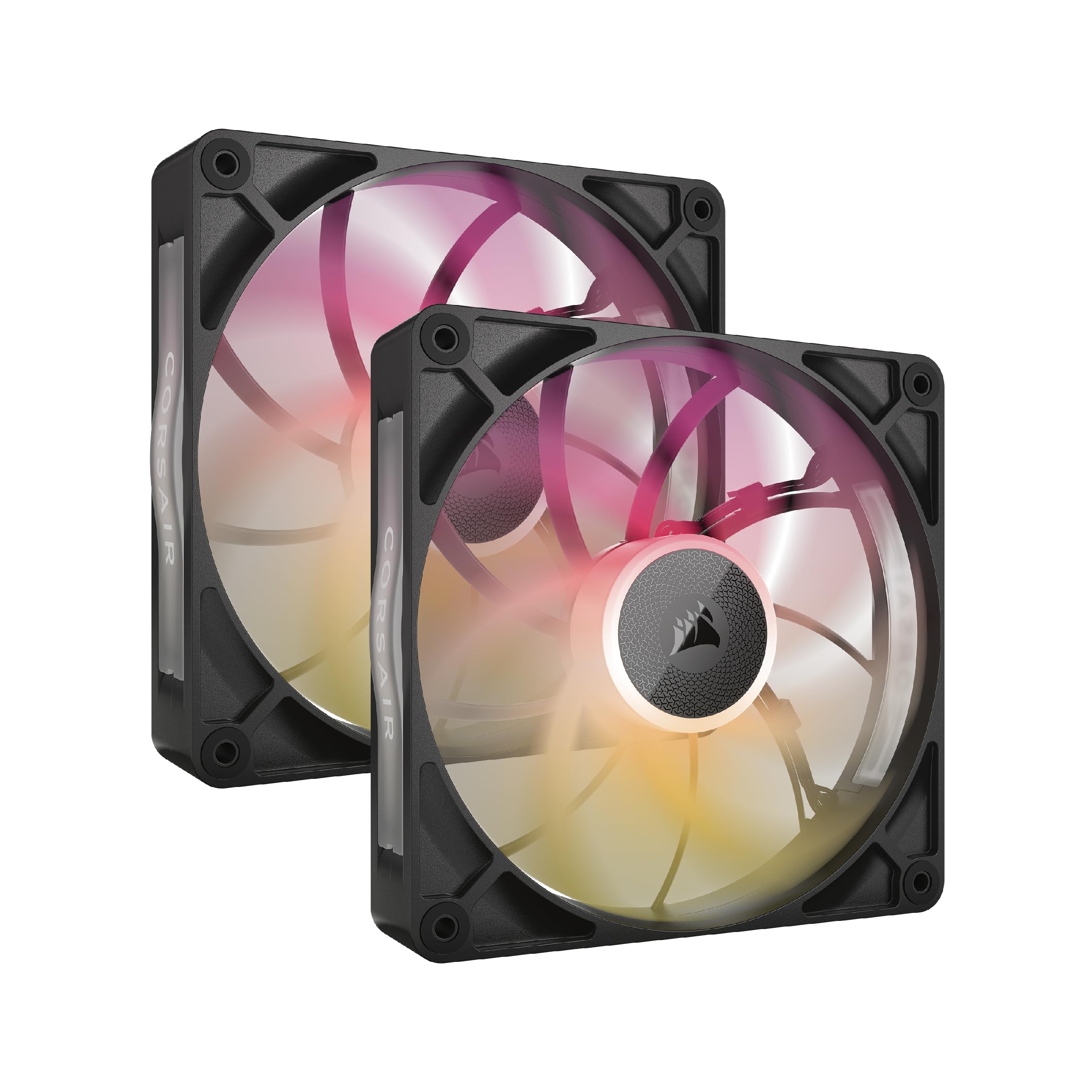 CORSAIR iCUE LINK RX120 MAX RGB 120mm PWM Thick Fans with iCUE LINK System Hub – High-Static Pressure – Magnetic Dome Bearing – Triple Pack – White