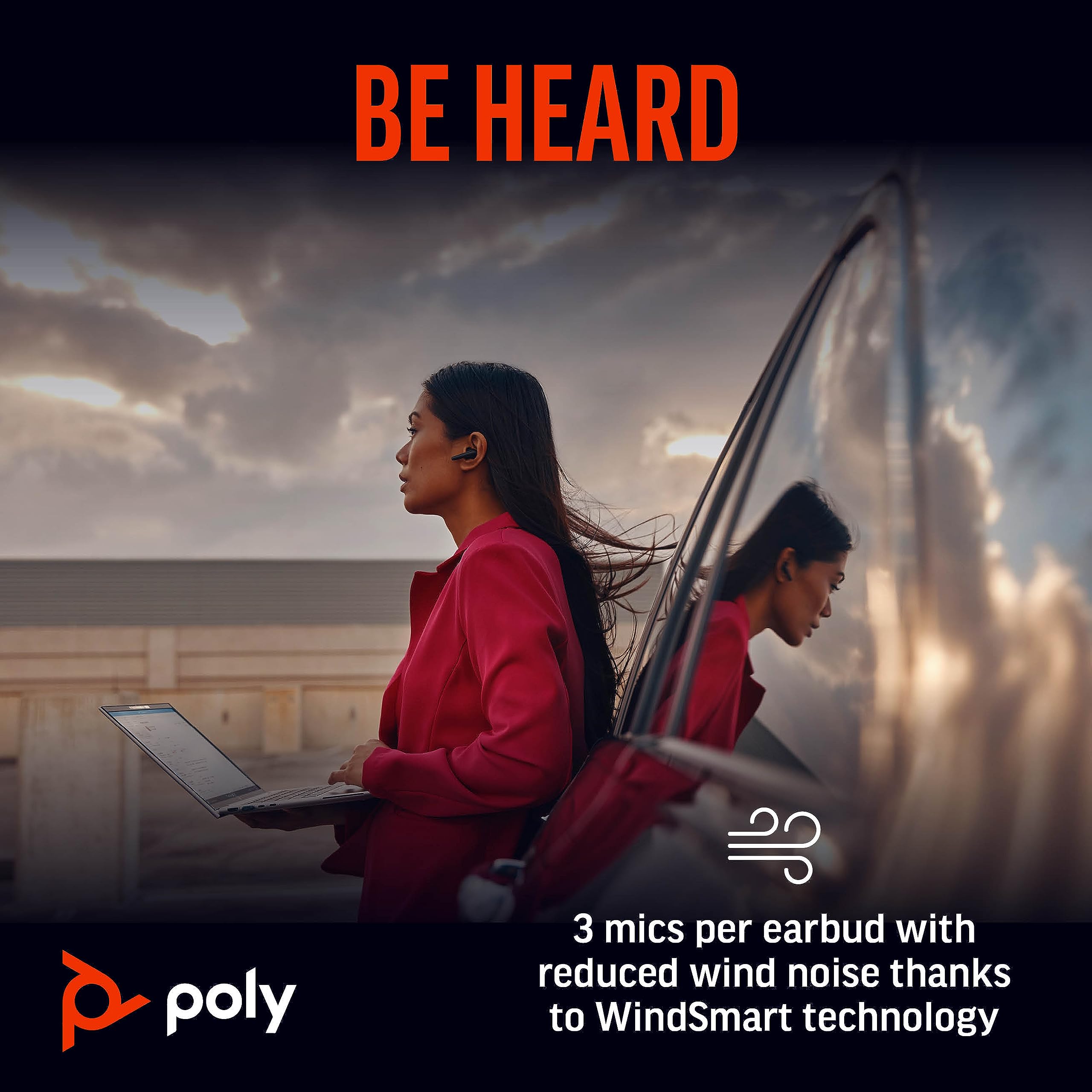 Poly Voyager Free 60+ UC true wireless earbuds (Plantronics) – Noise-canceling mics for clear calls – ANC – Smart charge case w/touch controls–Compatible w/iPhone, Android, PC/Mac, Zoom, Teams