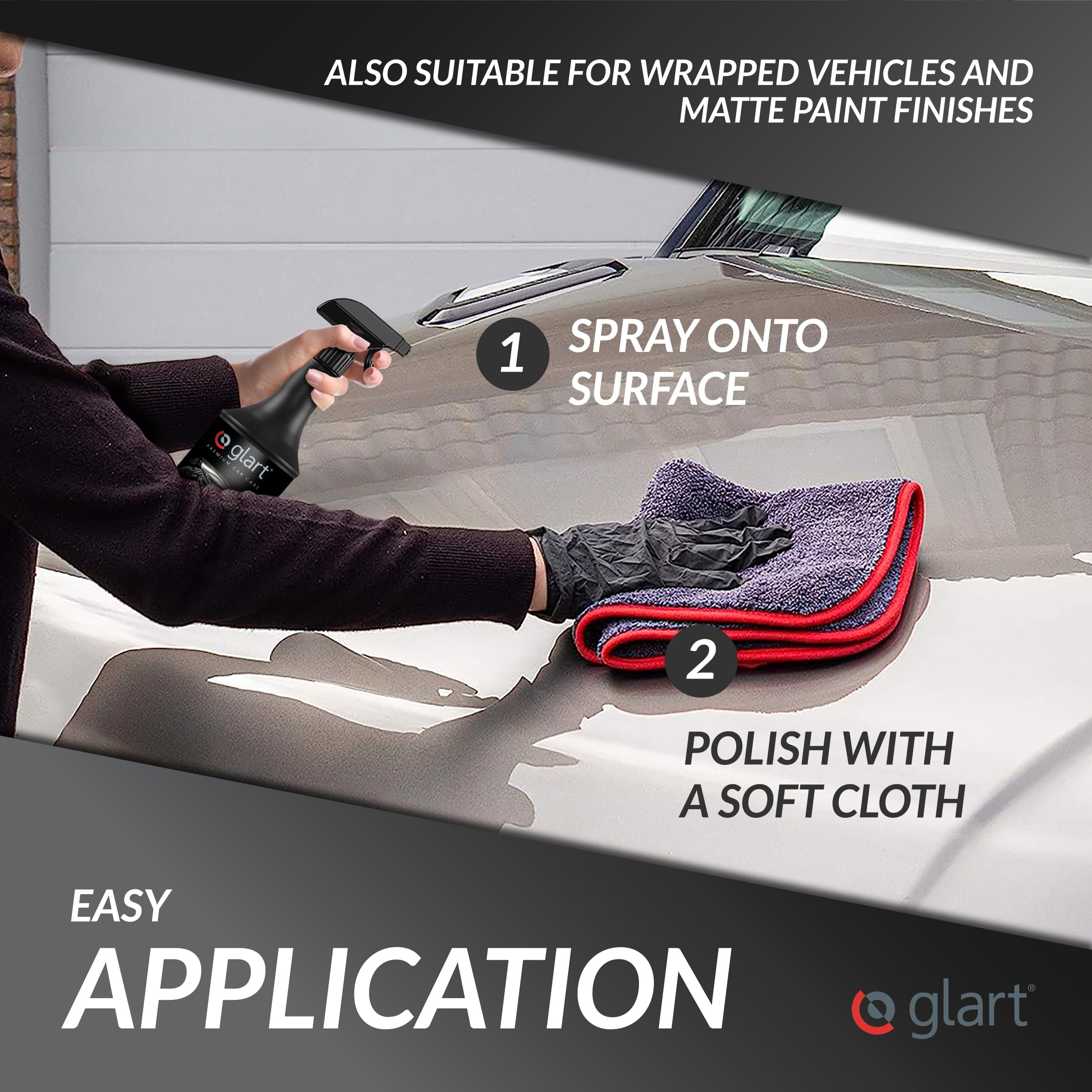 Glart Premium Invisible Car Glass Cleaner 500ml, for Windows, Rain, Glass Polish, Screen Wash