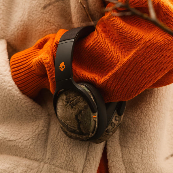 Skullcandy Crusher Evo Wireless Bluetooth Headphones with Multi-Sensory Bass and Charging Cable, Noise Isolating Over-Ear Fit, Up to 40 Hours Battery, Microphone for iPhone Android - Bone