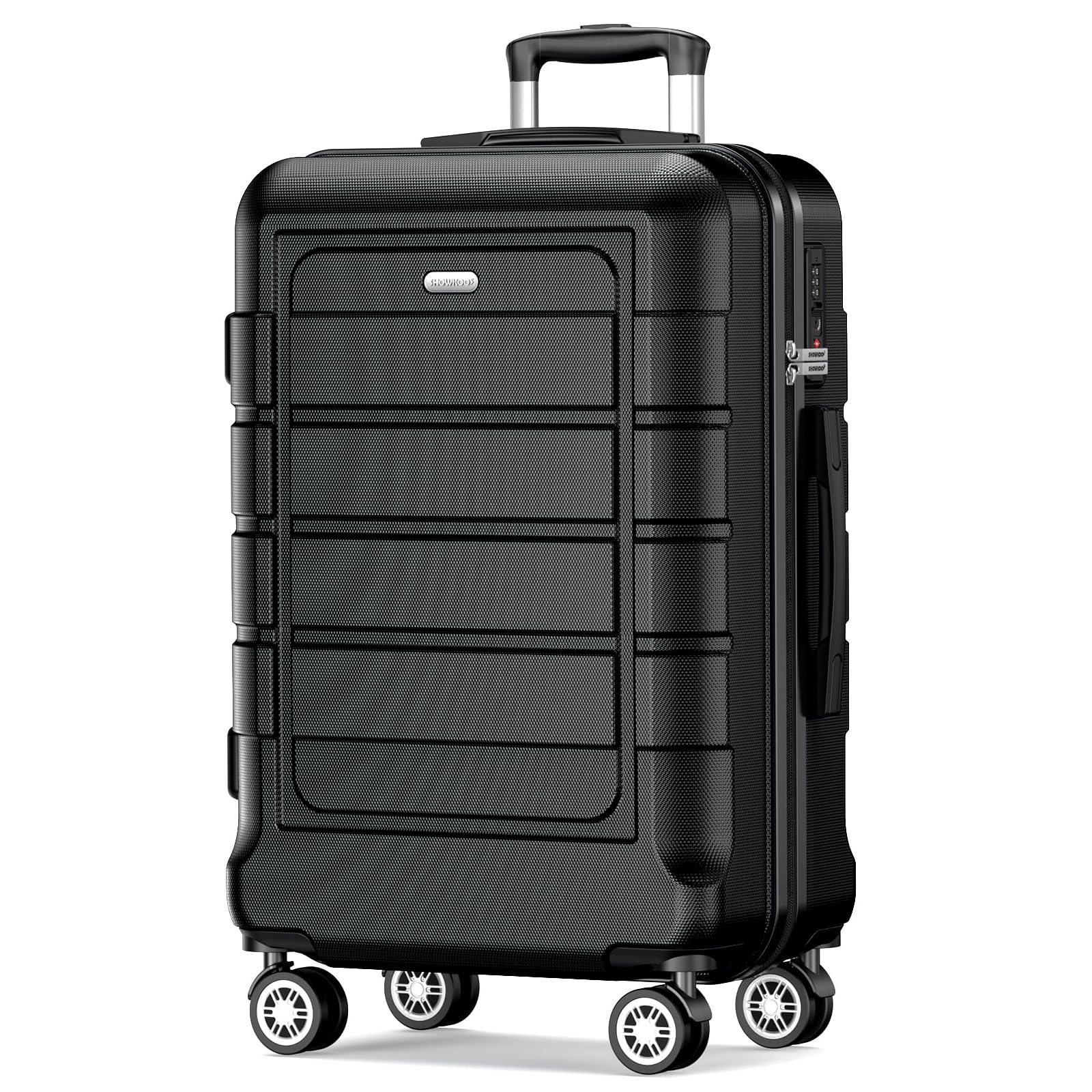 SHOWKOO Suitcase Large 28-Inch Expandable PC+ABS Hard Shell Travel Luggage Lightweight Durable High Capacity with Double Spinner Wheels TSA Lock, 28" Green