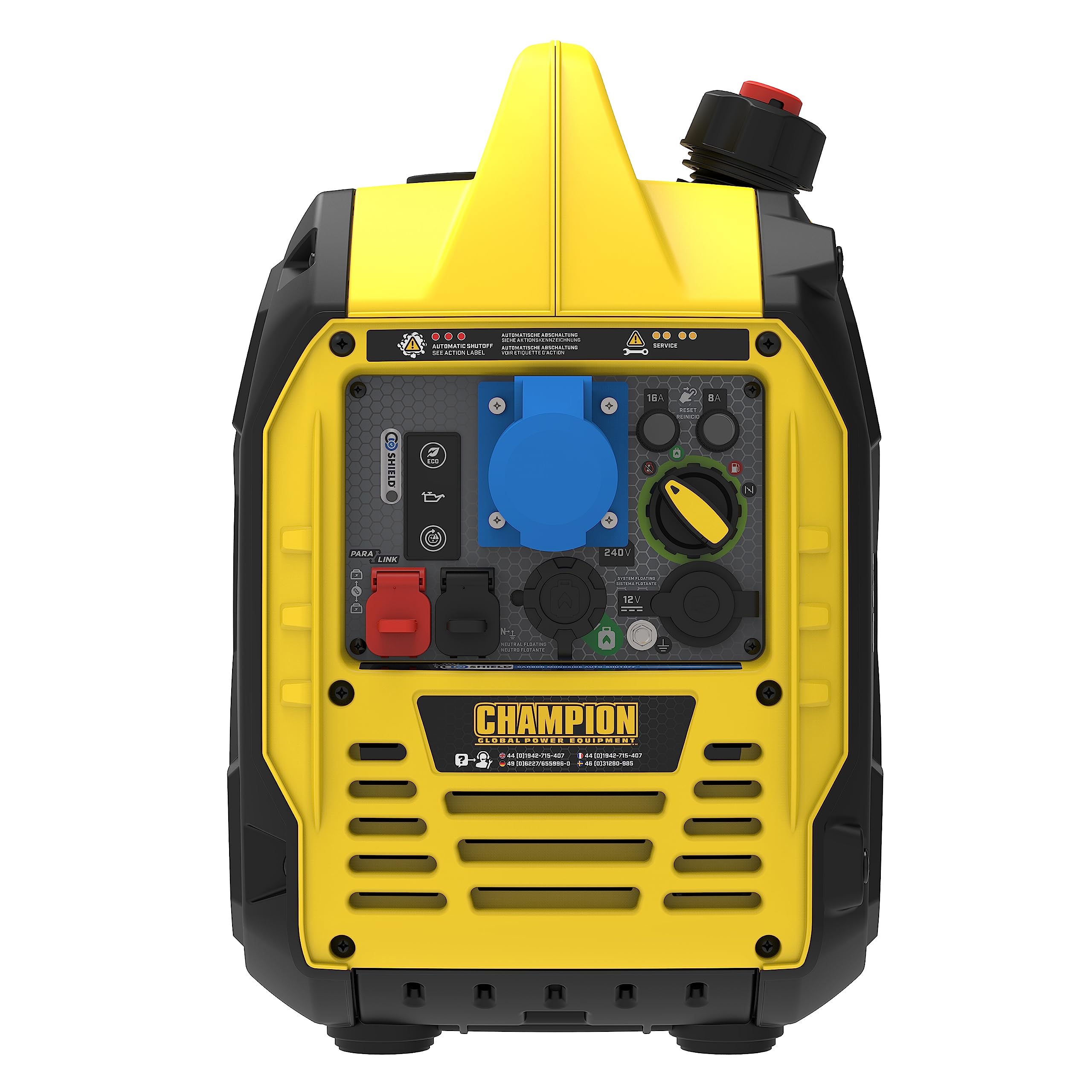 Champion Power Equipment 92001i 2200 Watt LPG Dual Fuel Portable Inverter Generator - 80cc Engine, 4.1L, Petrol or Propane - Lightweight, True Sine Wave, EZ Start, Fuel Fill Assist LED, Ultra Quiet