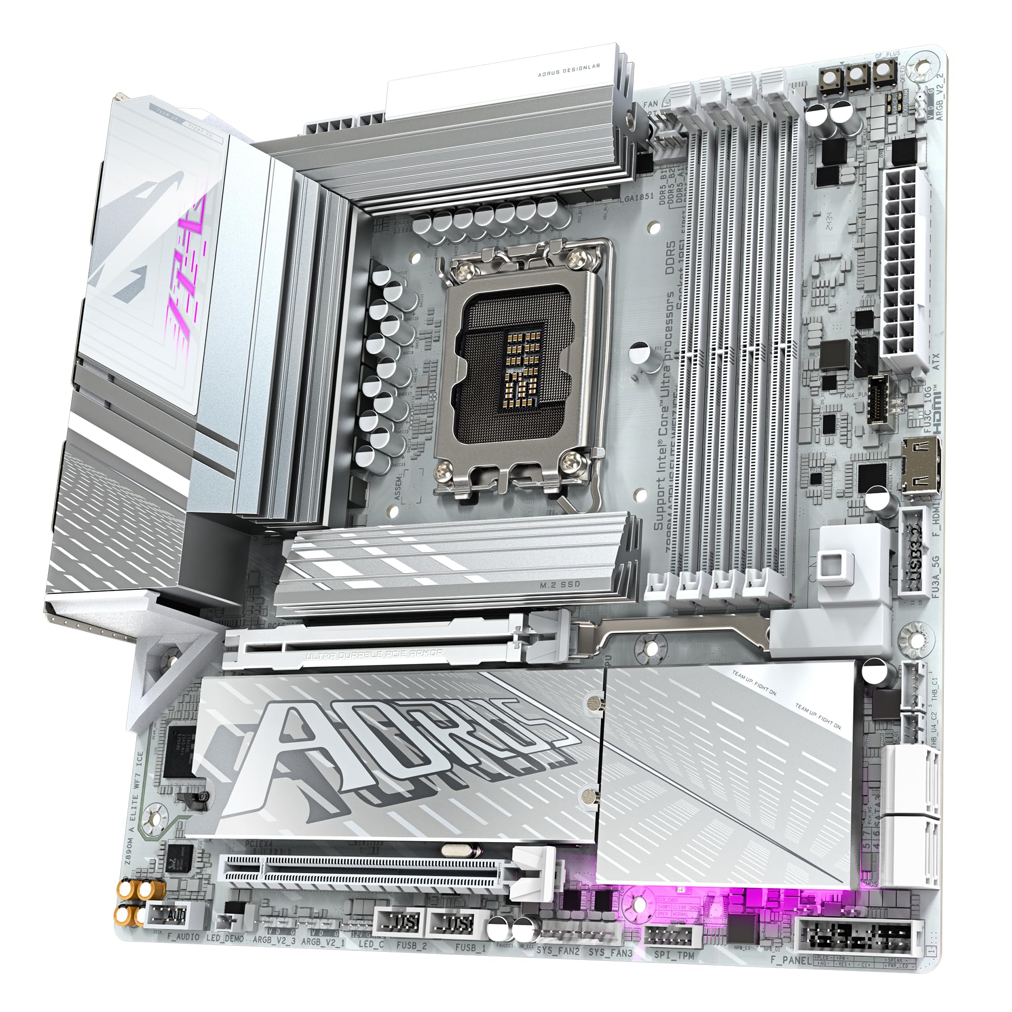 GIGABYTE Z890I AORUS ULTRA Motherboard - Supports Intel Core Ultra (Series 2) CPUs, 8+1+2 phases VRM, up to 8800MHz DDR5 (OC), 1xPCIe 5.0 + 1xPCIe 4.0, Wi-Fi 7, 2.5GbE LAN, Thunderbolt 4