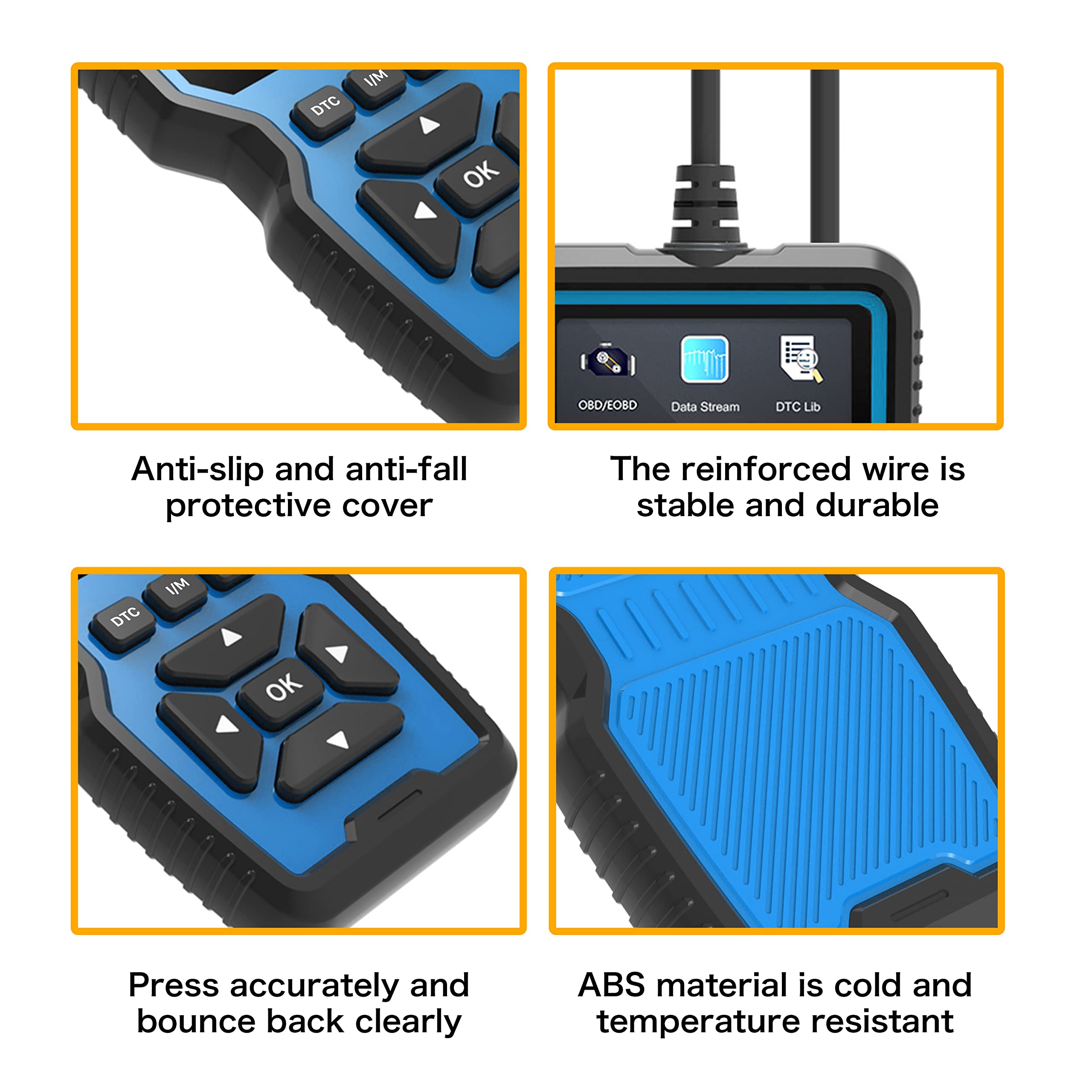 OBD2 Scanner Car OBD II Code Reader with Reset Auto Enhanced Full OBD Mode Check Engine Light Diagnostic Scan Tool for 2001+ Petrol & 2004+ Diesel Vehicles, Red