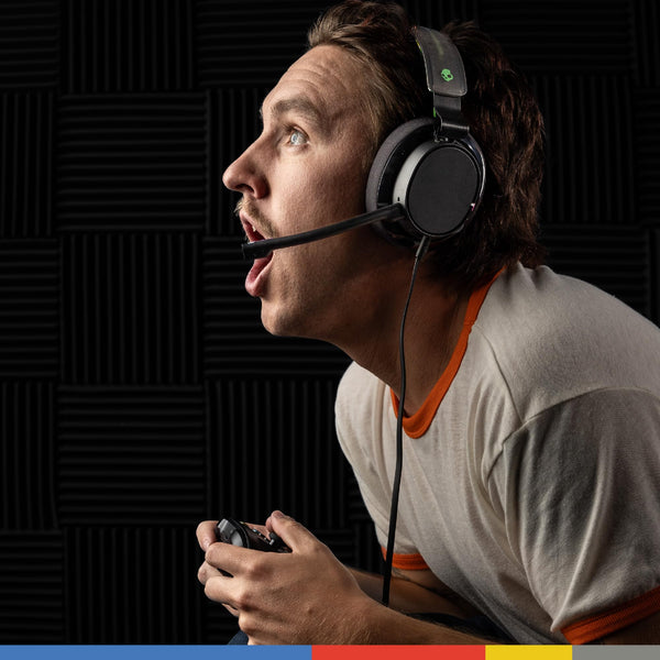 Skullcandy SLYR Pro Wireless Multi-Platform Gaming Headset, Bluetooth Headphones, Up to 24 Hrs Battery, PC, PlayStation, Nintendo Switch, 2.4GHz Low Latency Wireless Transmitter Included - White/Blue