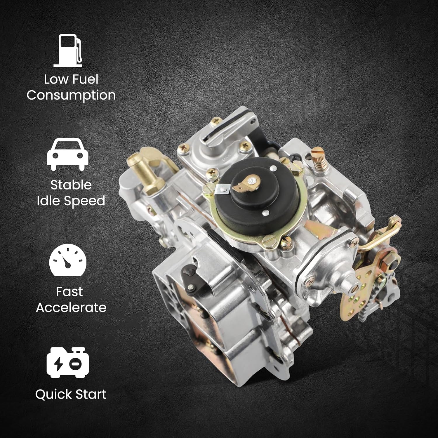 maXpeedingrods 4 Cylinder Carburetor 2 Barrel 38 19830.202 Universal for VW/Ford/Renault/Dodge/Toyota