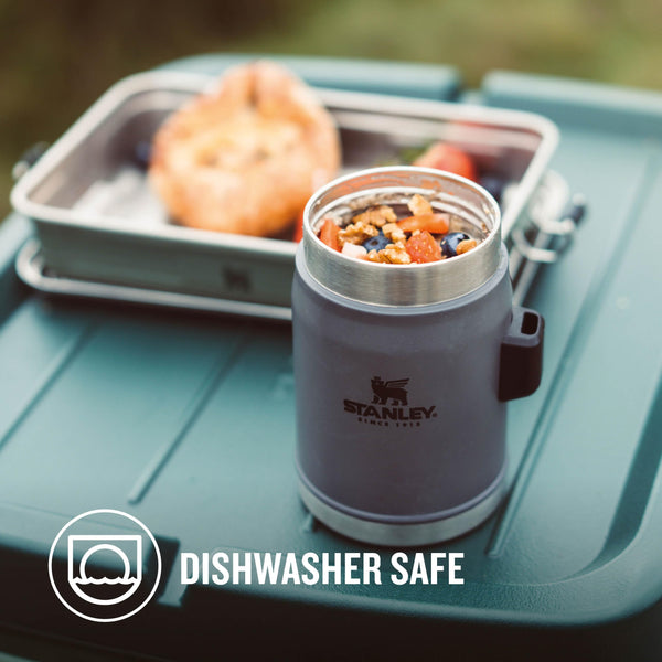 Stanley Classic Legendary Food Jar 0.4L With Spork - Keeps Cold For 7 Hours - BPA-Free Stainless Steel Soup Flask - Leakproof - Dishwasher Safe - Rose Quartz