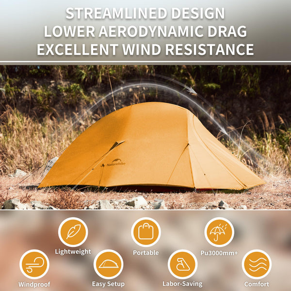 Naturehike Cloud up 2 Camping Tent 2 Man Backpacking Tent 3-4 Season Wild Country Tent Lightweight Dome Tent