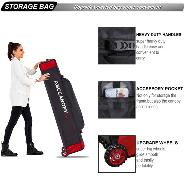 ABCCANOPY 3x6M Pop Up Gazebo Canopy Commercial Tents Market stall with 4 Removable Sidewalls and Roller Bag Bonus 4 Weight Bags (Grey)