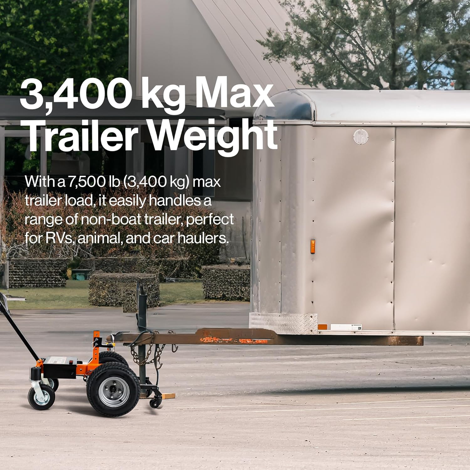 SuperHandy Electric Dolly - Super-Duty 7500lbs Max Weight, 5500lbs for Boats, 1100lbs Tongue Weight, All-Terrain Wheels for RVs, Toy Haulers, Car Trailers, and Campers