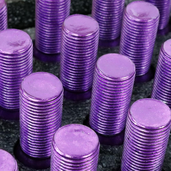 OMP SPEED Set of 20 Wheel Screws with Metric M12 x 1.25 17/19 Long Threaded 27 mm Purple and Material DIN 10.9