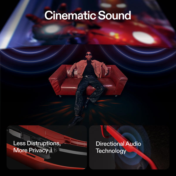 XREAL Air 2 Pro AR Glasses – 130" Spatial Display, 120Hz, 46° FOV, TÜV Certified Eye Comfort, Plug & Play – Compatible with iPhone 15/16, Steam Deck, ROG Ally, Mac, Android & PC