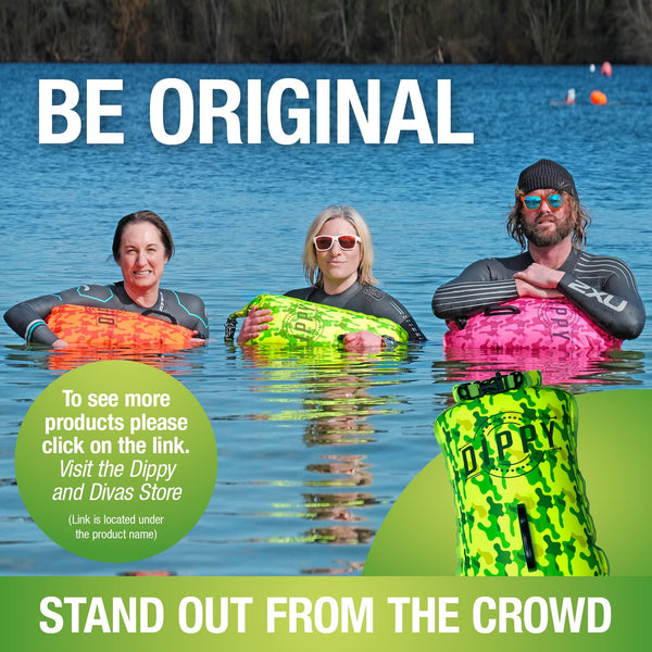 DIPPY Tow Floats for Open Water Swimming | 28L Swim Buoy Open Water Swimming Float | Waterproof Swimming Buoy | Tow Float Dry Bag | Wild Swimming Float | Wild Swimming Accessories Triathlete, Swimmer