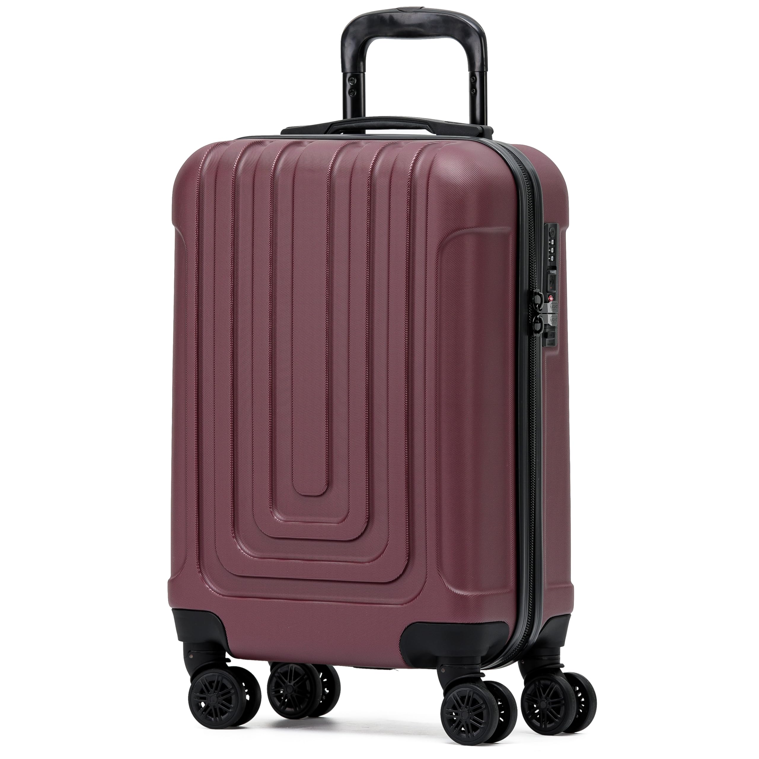 Flight Knight Premium Lightweight Suitcase - Built-in TSA Lock - 8 Spinner Wheels - ABS Hard Shell Check in Highly Durable Luggage - Medium - 67x45x26cm