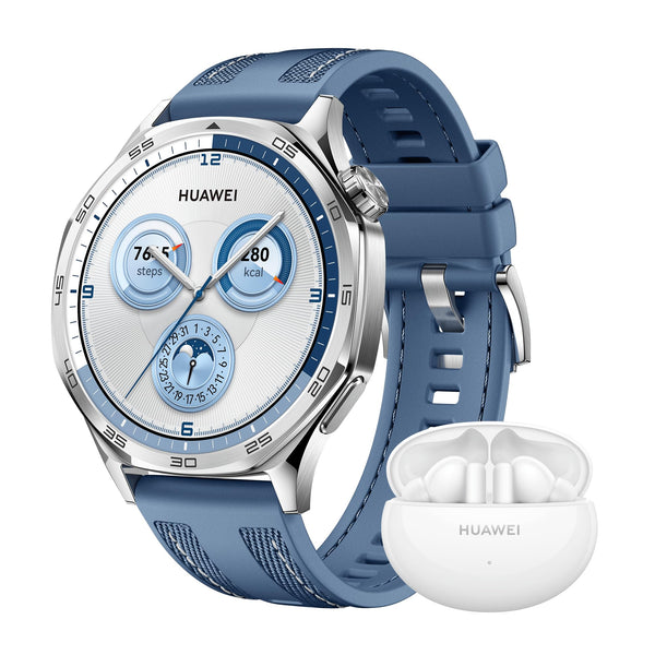 HUAWEI WATCH GT 5 46mm Smartwatch, Sharp-Edged Design, All-new Running and Cycling Sports, Health Tracking, up to 14 Days Battery Life, Compatible with iOS and Android, Blue