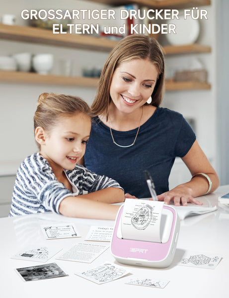 iDPRT Mini Portable Sticker Thermal Printer for Study Notes Pictures DIY Labels, Study Notes, Photos