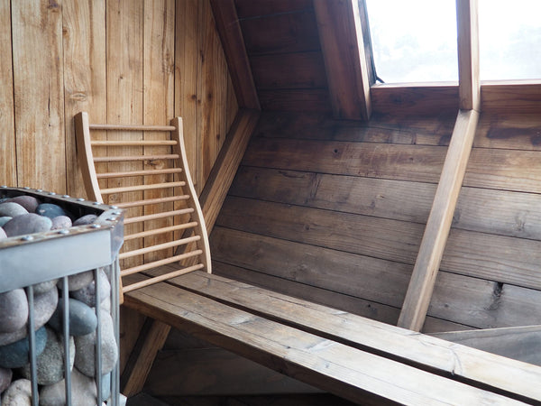 HSE Cedar S-Shape Sauna Backrest (1, Red Cedar)