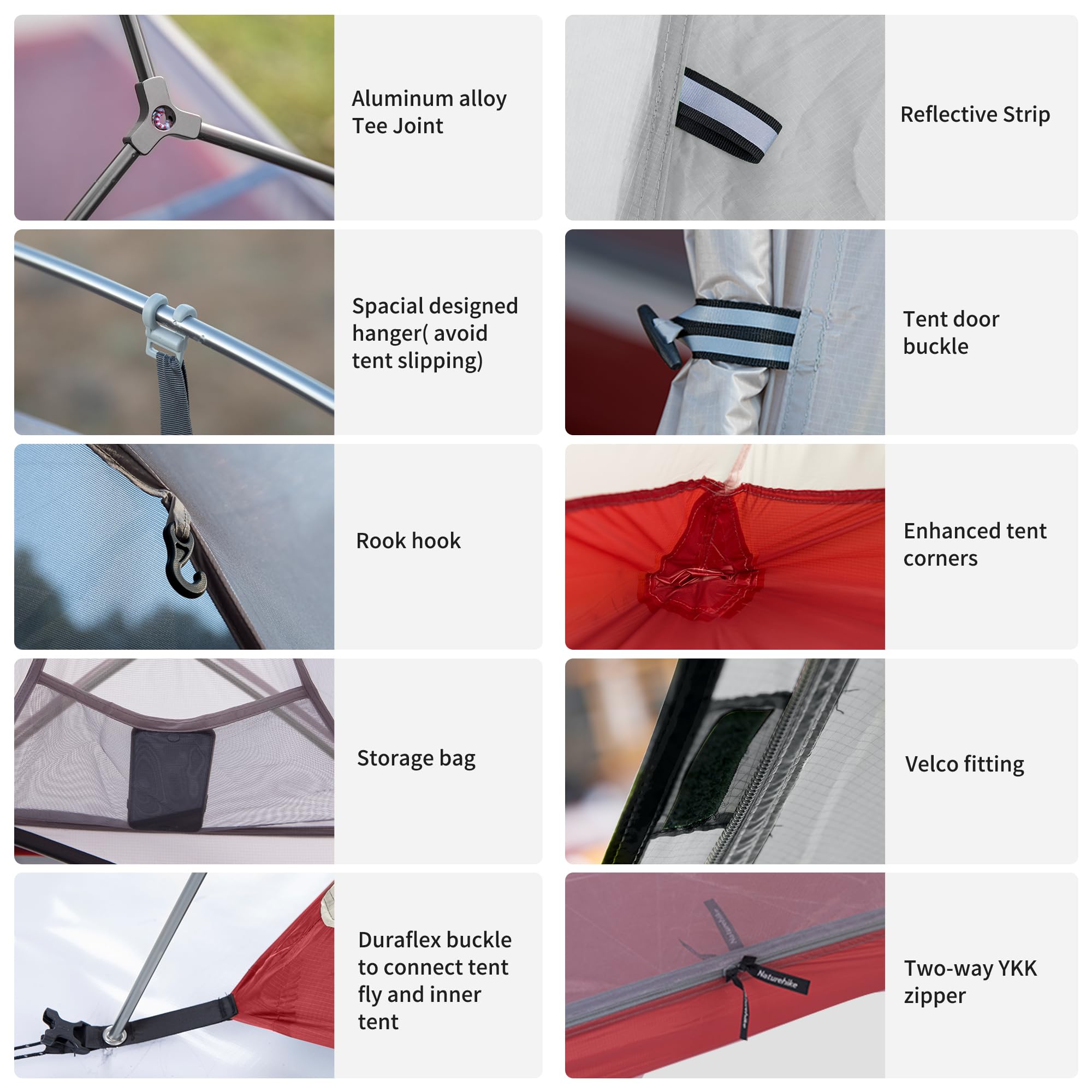 Naturehike Cloud up 1 Person Backpacking Tent Lightweight Camping Hiking Dome Tent for 1 Man