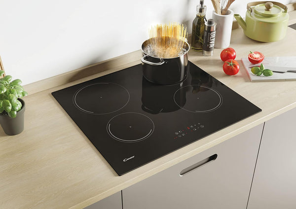 Candy CI642CTT/E1 60cm Induction Hob, 4 Boosters, Touch Control, Black Glass