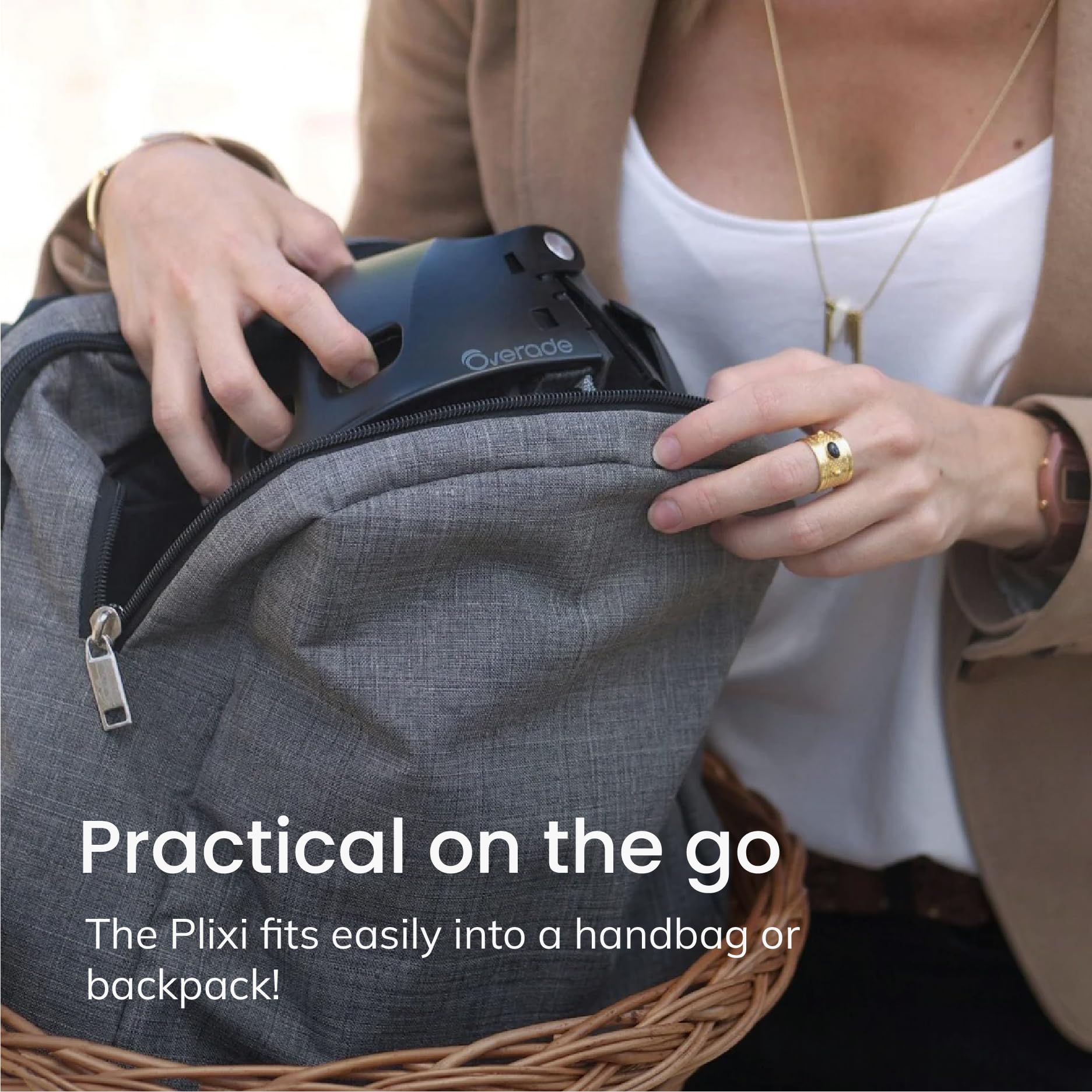 Foldable helmet Plixi Fit - for bike, e-scooter, onewheel, skateboard, e-bike - Meets CE standard, same protection as classic helmet - Volume divided