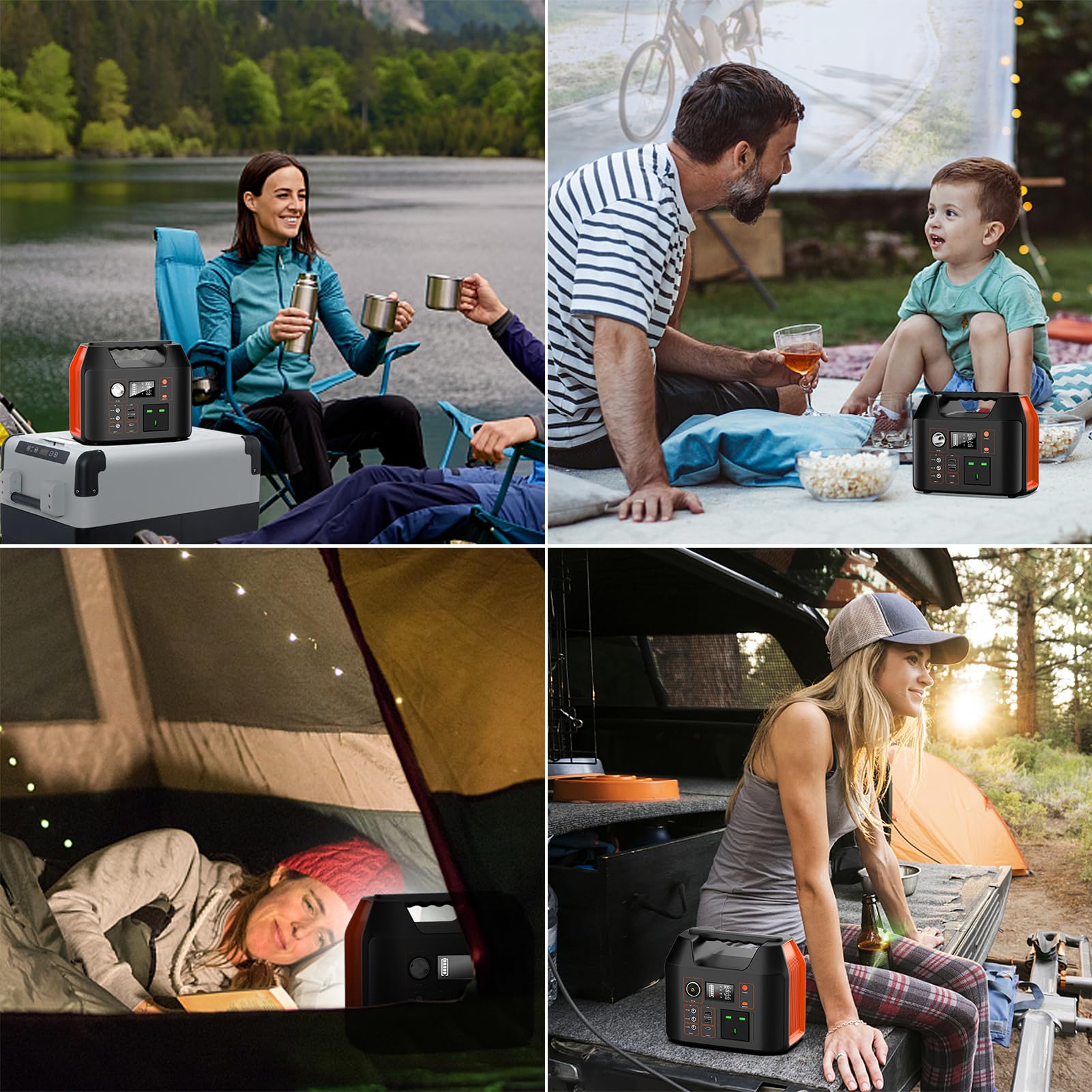 SinKeu Portable Power Station,27000mAh/99Wh Solar Generator with 230V/150W AC Outlet for Camping Emergency Outdoor Adventure Picnic Fishing Travel Party RV Trip(Solar Panel Not Included)