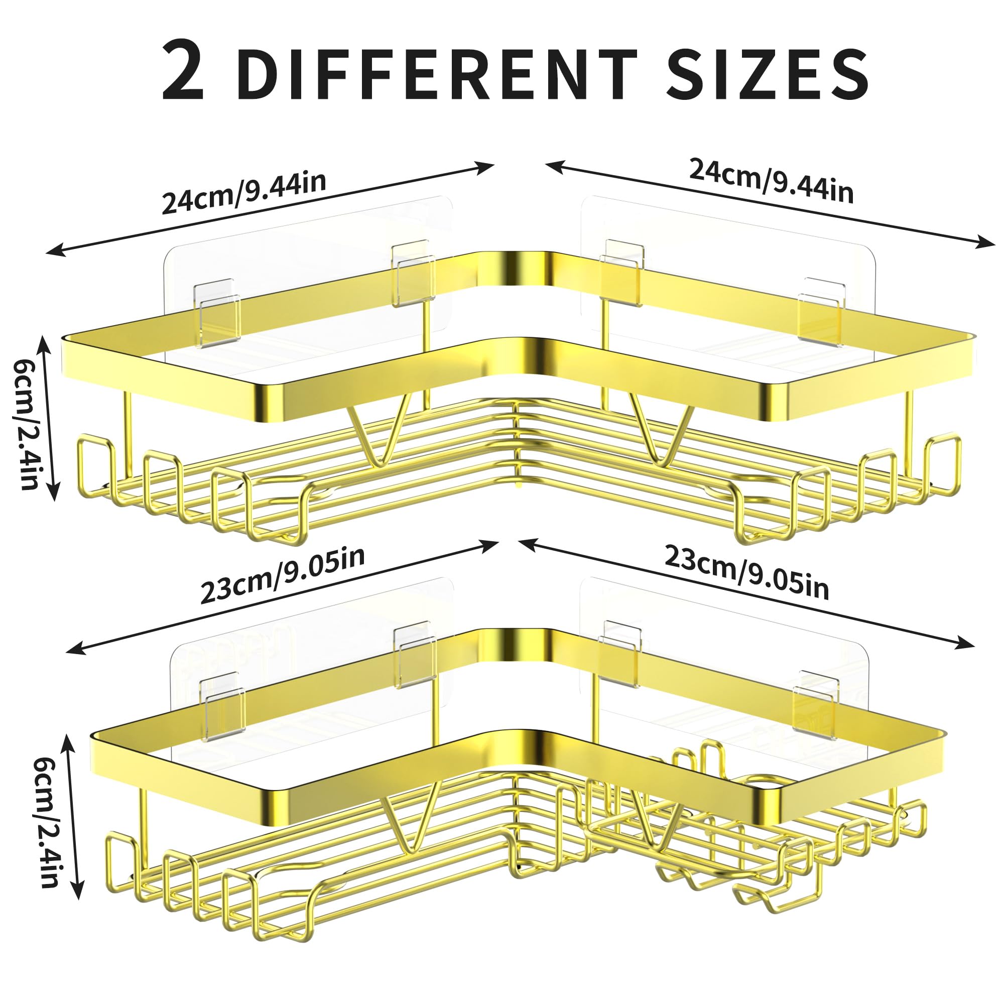 Kegii Telescopic Shower Caddy Corner - Stainless Steel Shower Shelf No Drilling Bathroom Caddy with Soap Holder and Hooks(White), On The Bath or Stand Up Shower