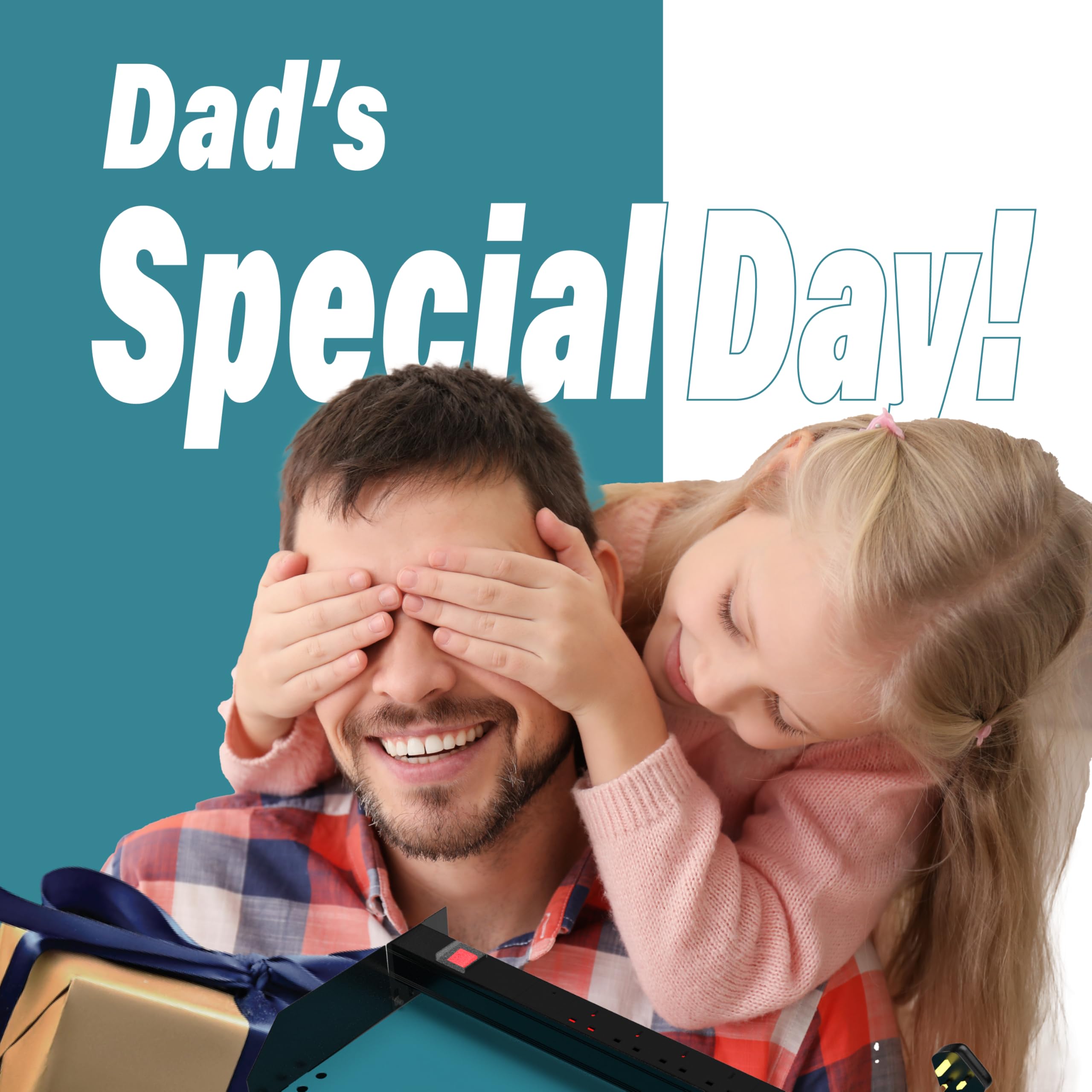 Toolganize Power Tool Organiser, Storage Rack with Power Strip Charging Station, Heavy-Duty for Workshop & Garage Tools - 4 Slot, Milwaukee Red.