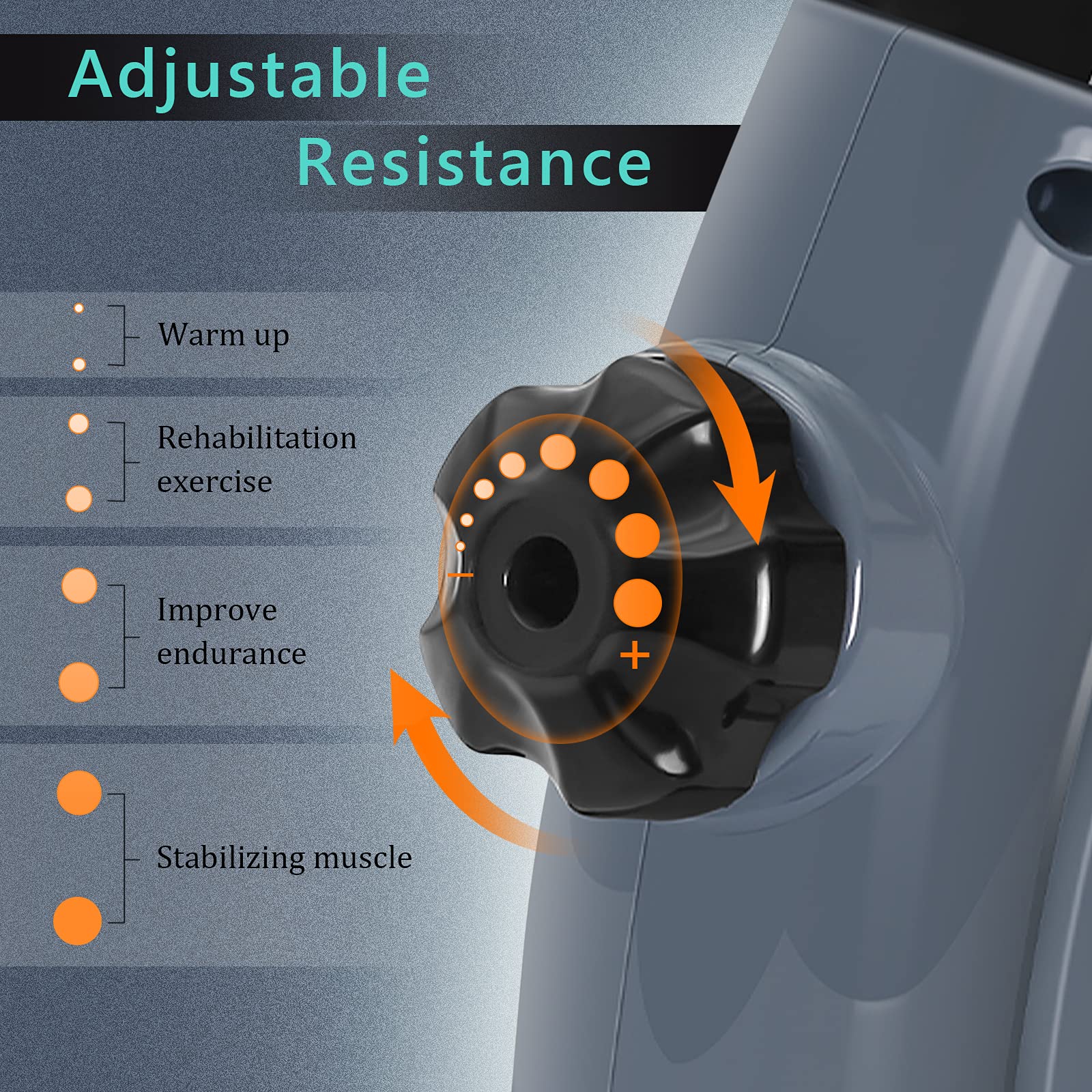 EVOLAND Mini Exercise Bike, Under Desk Bike Pedal Exerciser with Handle| Adjustable Resistance| LCD Display| Non-Slip Mat, Home and Office Workout