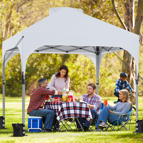 YITAHOME 2.5x2.5M Instant Heavy Duty Pop Up Gazebo, Waterproof Folding Garden Camping Party Tent Canopy Marquee with Roller Bag for Patio Markets Beach