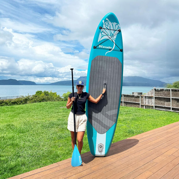 Inflatable Stand UP Paddle Board, 10’6 x 33” x 6” Paddle Board with Backpack, Pump, non slip Mat, Phone Case Ultra-Light Paddle Boards for Adults