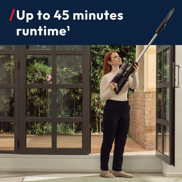 Hoover HF1 Plus Cordless Stick Vacuum Cleaner with Turbo Suction Mode, Up to 45 Min Runtime, Rechargable, Multi-Floor Nozzle, Anti Hair Wrap, Handheld Capability, 165w [HF1PZ10H]