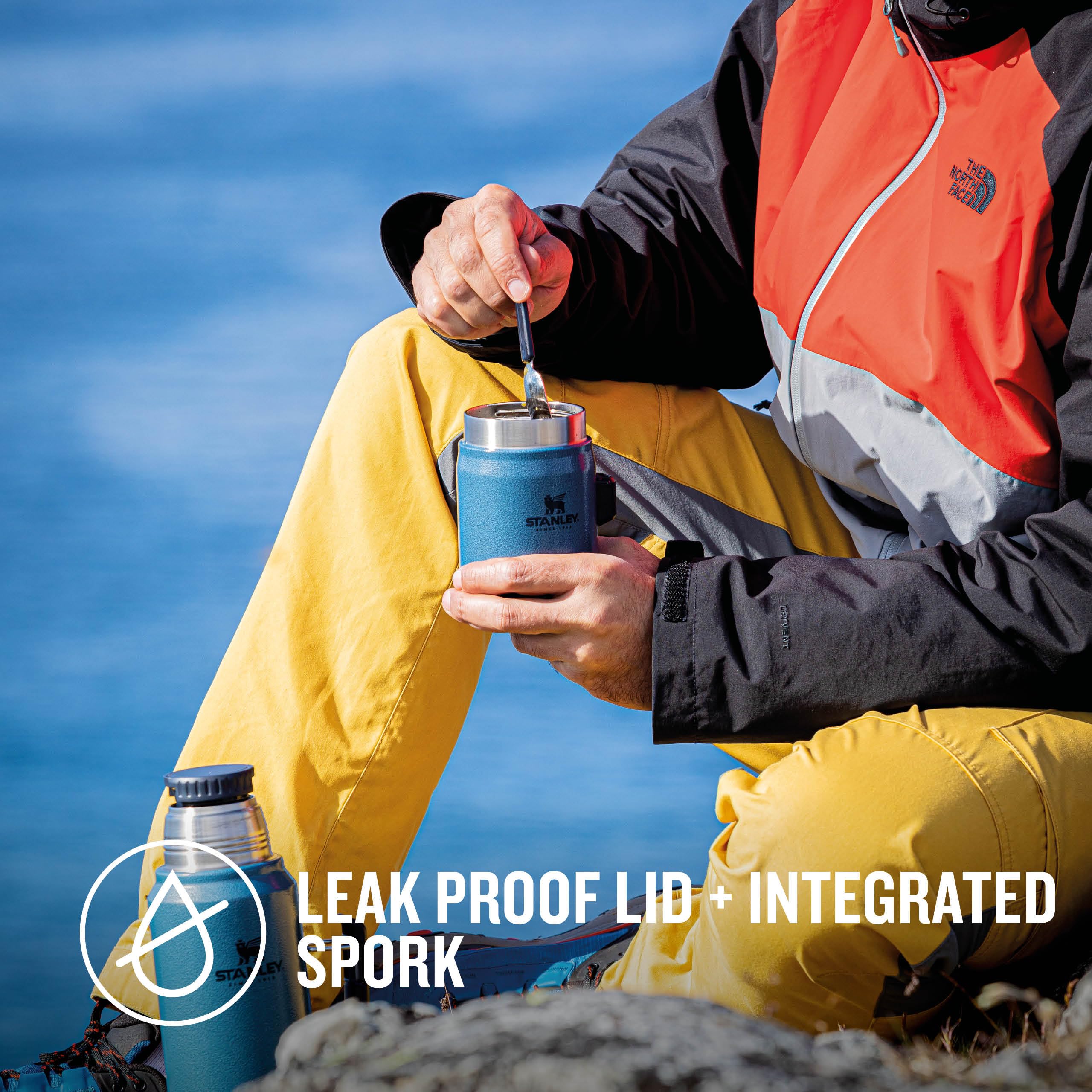 Stanley Classic Legendary Food Jar 0.4L With Spork - Keeps Cold For 7 Hours - BPA-Free Stainless Steel Soup Flask - Leakproof - Dishwasher Safe - Rose Quartz