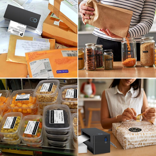 Nelko Bluetooth Thermal Label Printer, Wireless 4x6 Shipping Label Printer for Small Business, Support Android, iPhone and Windows, Widely Used for Amazon, Ebay, Shopify, Etsy, USPS 1 pack