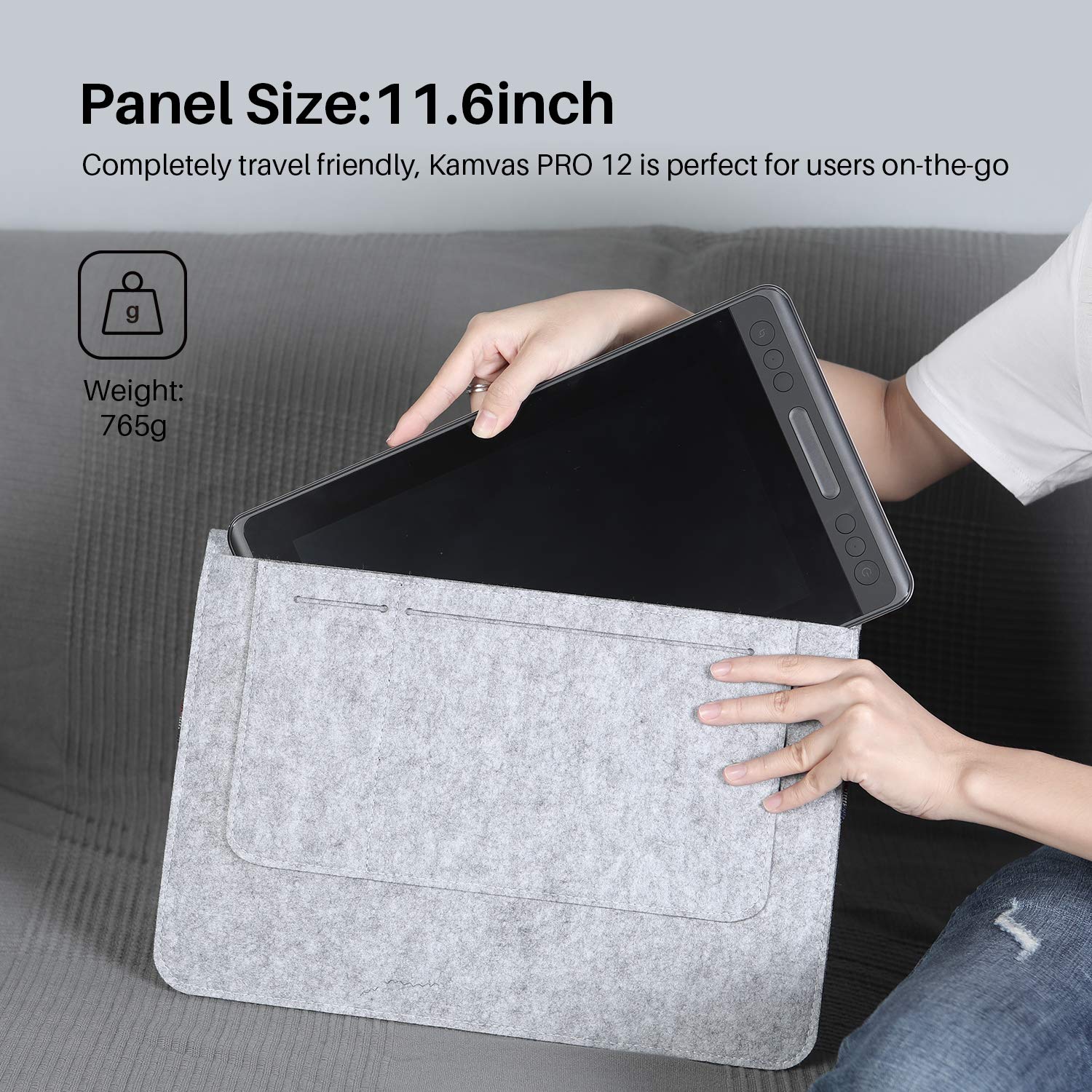 HUION Kamvas Pro 16(4K) UHD Graphic Tablet with Screen, 15.6-inch Monitor Full-Laminated Anti-Glare, Tilt Function 8192 Battery-Free Stylus PW517 for PC, Mac, Android