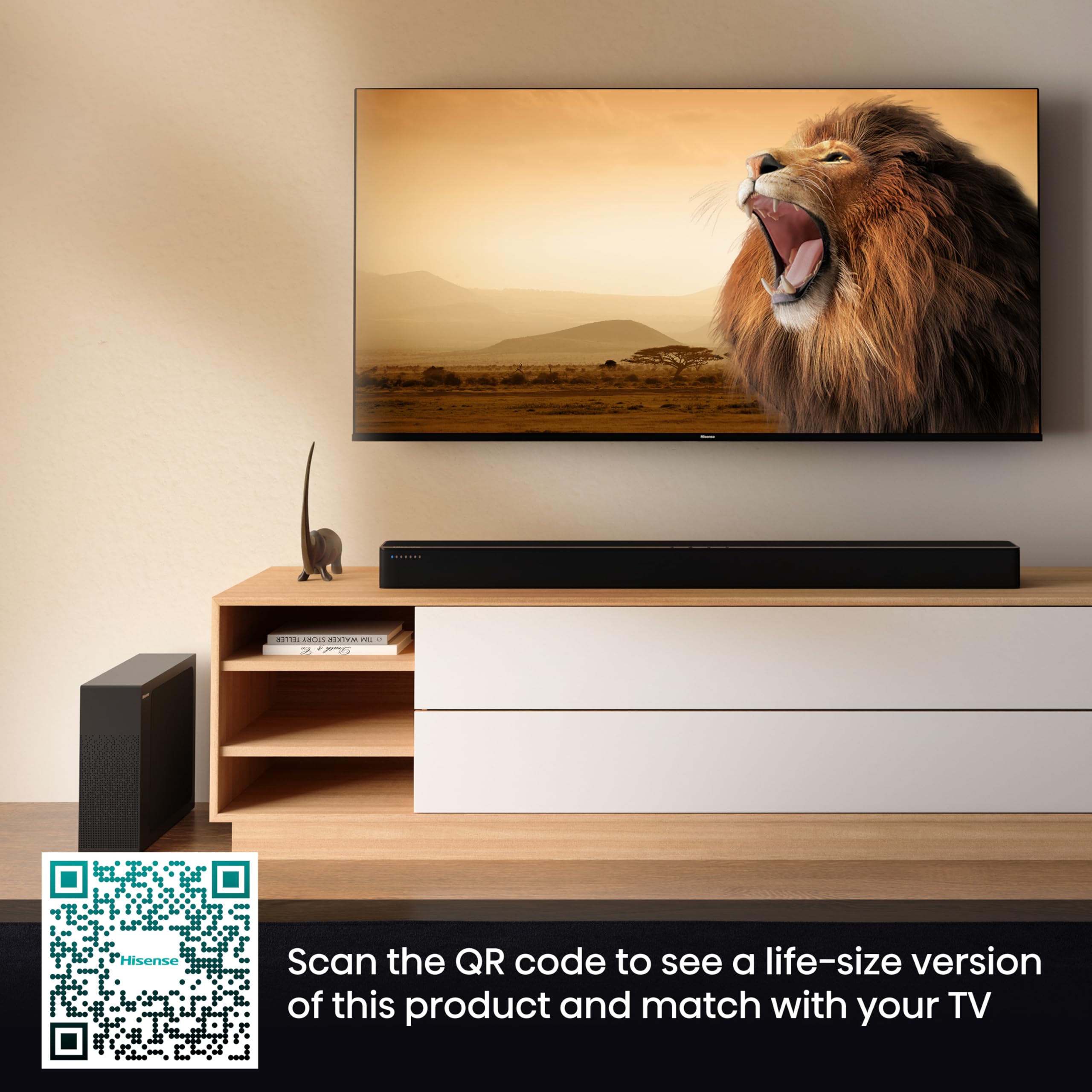 Hisense AX5125H 5.1.2 Channel 500W Dolby Atmos Soundbar with Wireless Subwoofer& Up Firing Speakers& Turly Wireless Rear Speakers