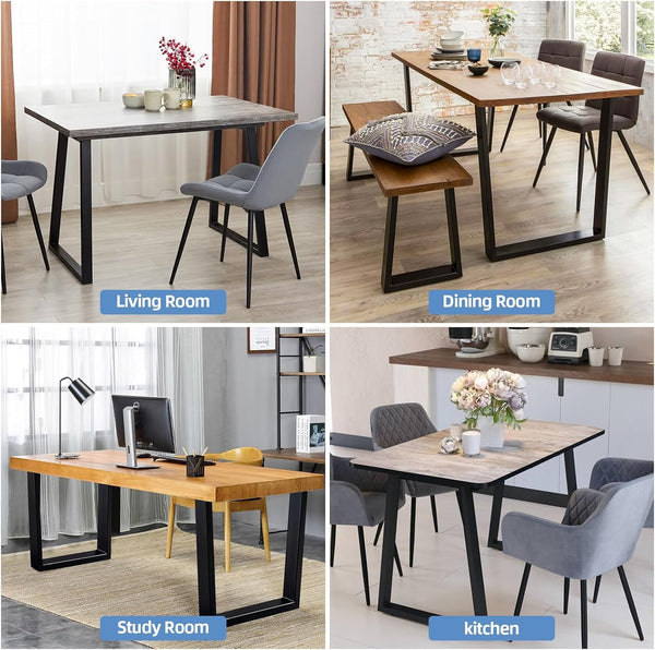 INMOZATA Table Legs Set of 2, Heavy Duty Industrial Trapezoid DIY Furniture Legs Coffee Table Legs with Screws for DIY Table Desk Breakfast Bar Stand Bench (W70cm X H90cm)