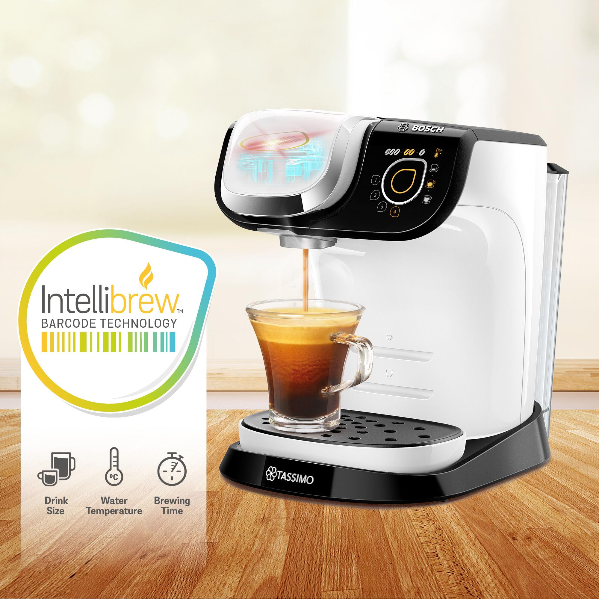Tassimo My Way 2 TAS6507GB Tassimo Pod Coffee Machine, Cream