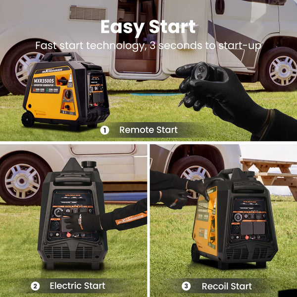 maXpeedingrods 5500W Portable Inverter Generator Petrol Silent Pure Sine Wave Generator for Camping, RV Travel,Home,or Jobsites