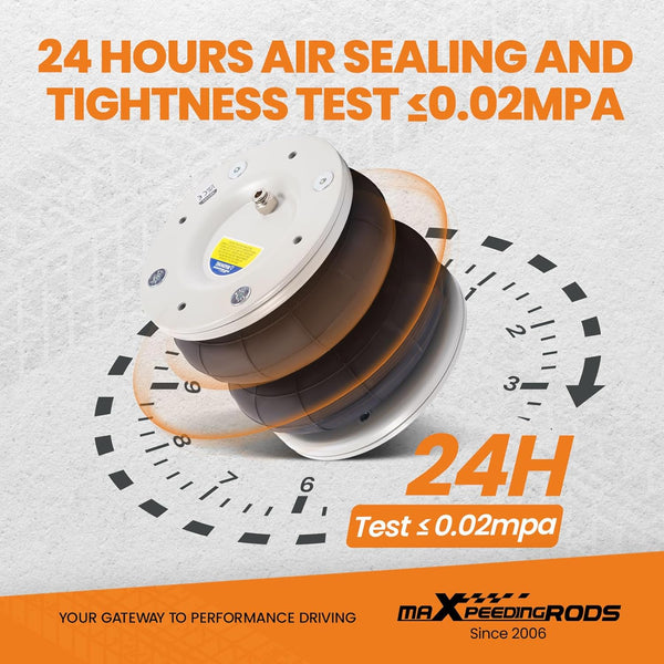 maXpeedingrods Air Suspension Kit for Ford Transit 2001 Onwards RWD Twin Wheel – 4000kg Load, 12V Compressor, 2x Air Springs, Fits Panel Van/Tipper/Motorhome/Camper