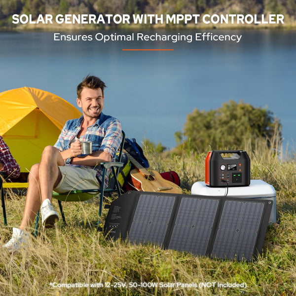 SinKeu Portable Power Station,27000mAh/99Wh Solar Generator with 230V/150W AC Outlet for Camping Emergency Outdoor Adventure Picnic Fishing Travel Party RV Trip(Solar Panel Not Included)