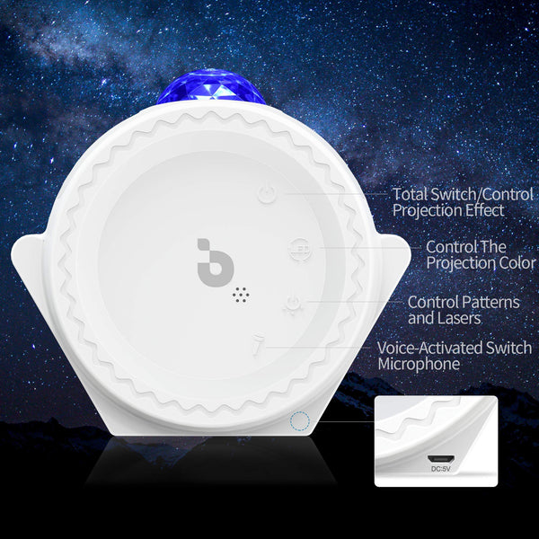 Galaxy Projector Night Light: 3 in 1 Star Lights Projector with Nebula Ocean Moon, Kids Adults 3D Starlight Projector Sensory Lights with Voice/Timer Control,Compatible Alexa Google Assistant