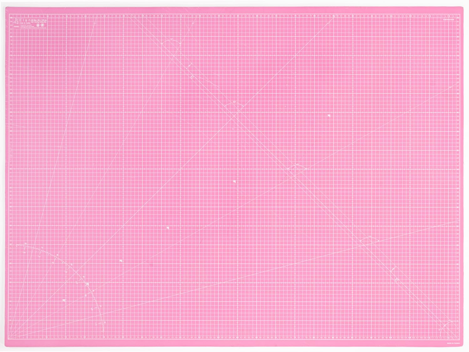 Elan A0 Cutting Mat Pink and Purple, 5-Ply Hobby Board for Crafts 120X90 CM, Extra Large Self Healing Cutting Mat A0, Extra Large Craft Board Pink