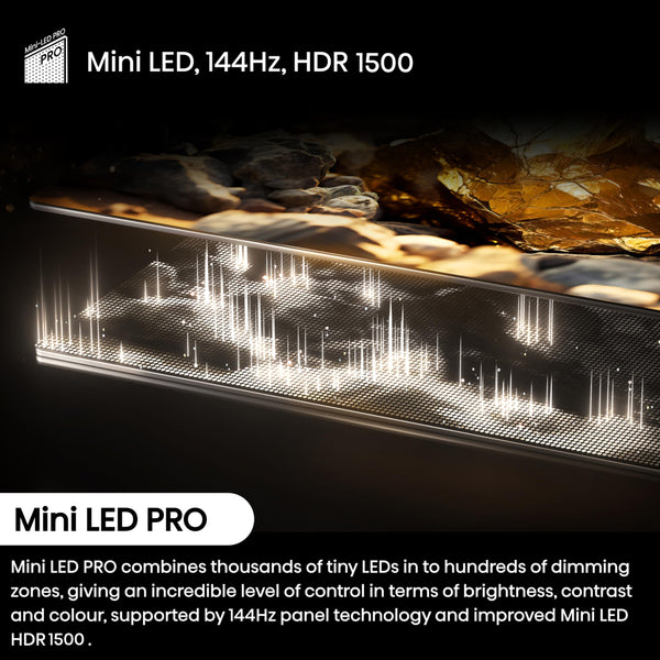 Hisense 55 Inch 4K Mini-LED TV 55U6NQTUK - Quantum Dot Colour, Dolby Vision Atmos, Hi-View Engine, FilmMaker Mode, Vidaa OS with Voice Control, Freely, Youtube, Netflix and Disney+ (2024 Model)