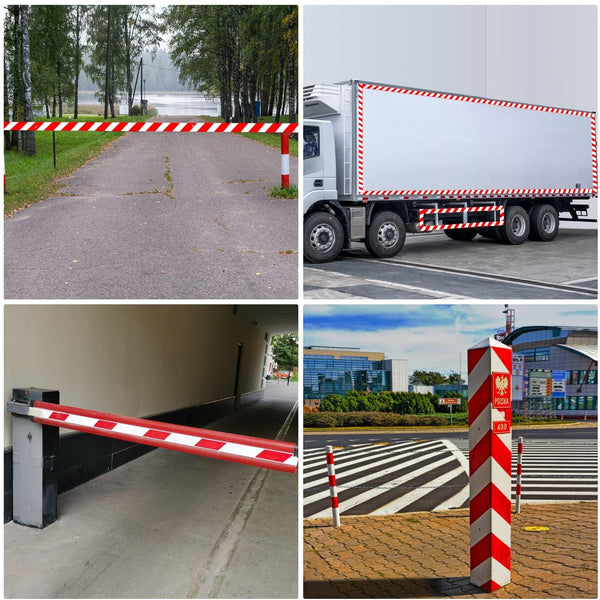 XFXIA Reflective Tape - Yellow & Black, 10cm x 20m, Waterproof, Self-Adhesive Warning Tape for Vehicles, Cars, Trailers, Outdoors