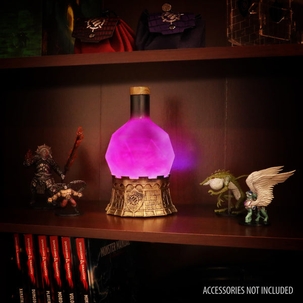 ENHANCE Gaming Sorcerer's Potion Light with Swirling Mystical Brew - Potion Bottle Mood Light Prop for Tabletop Game Immersion, Playroom, Desk Decor -