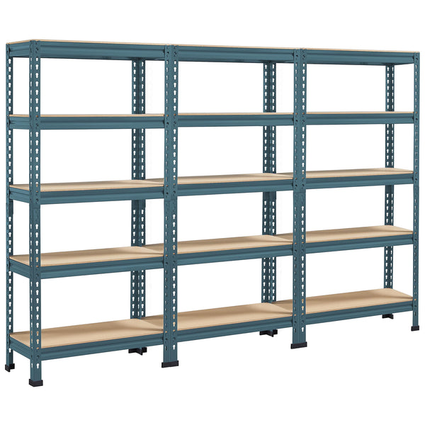 Yaheetech 5 Tier Garage Shelving Units, Heavy Duty Racking shelves, 150KG Per Shelf/750KG Capacity, 70cmx30cmx150cm（LxWxH,Dark Gray